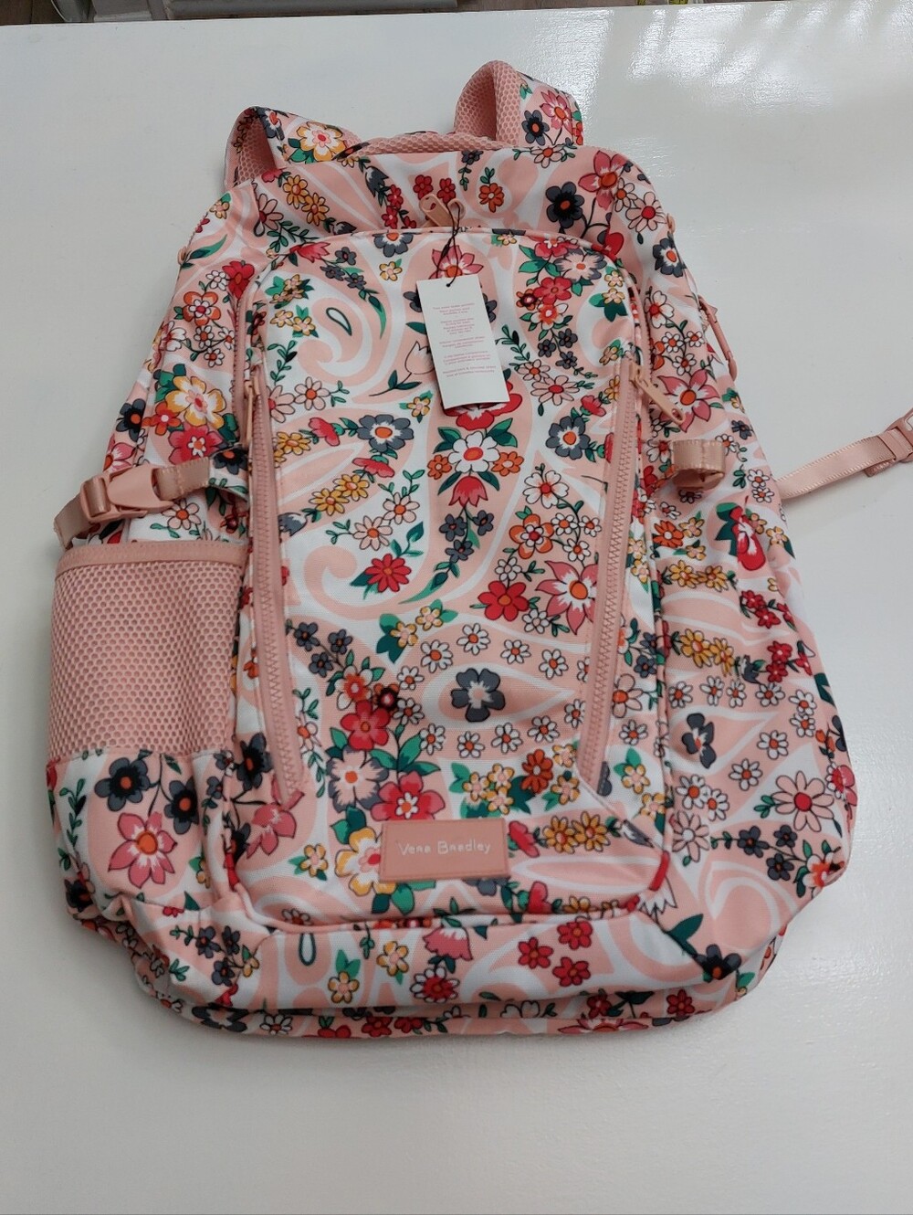 Vera Bradley ReActive Lay Flat Backpack Prairie Paisley NWT